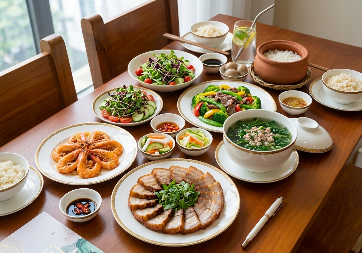 Cơm trưa văn phòng Nha Trang tại Cơm Nhà Xanh